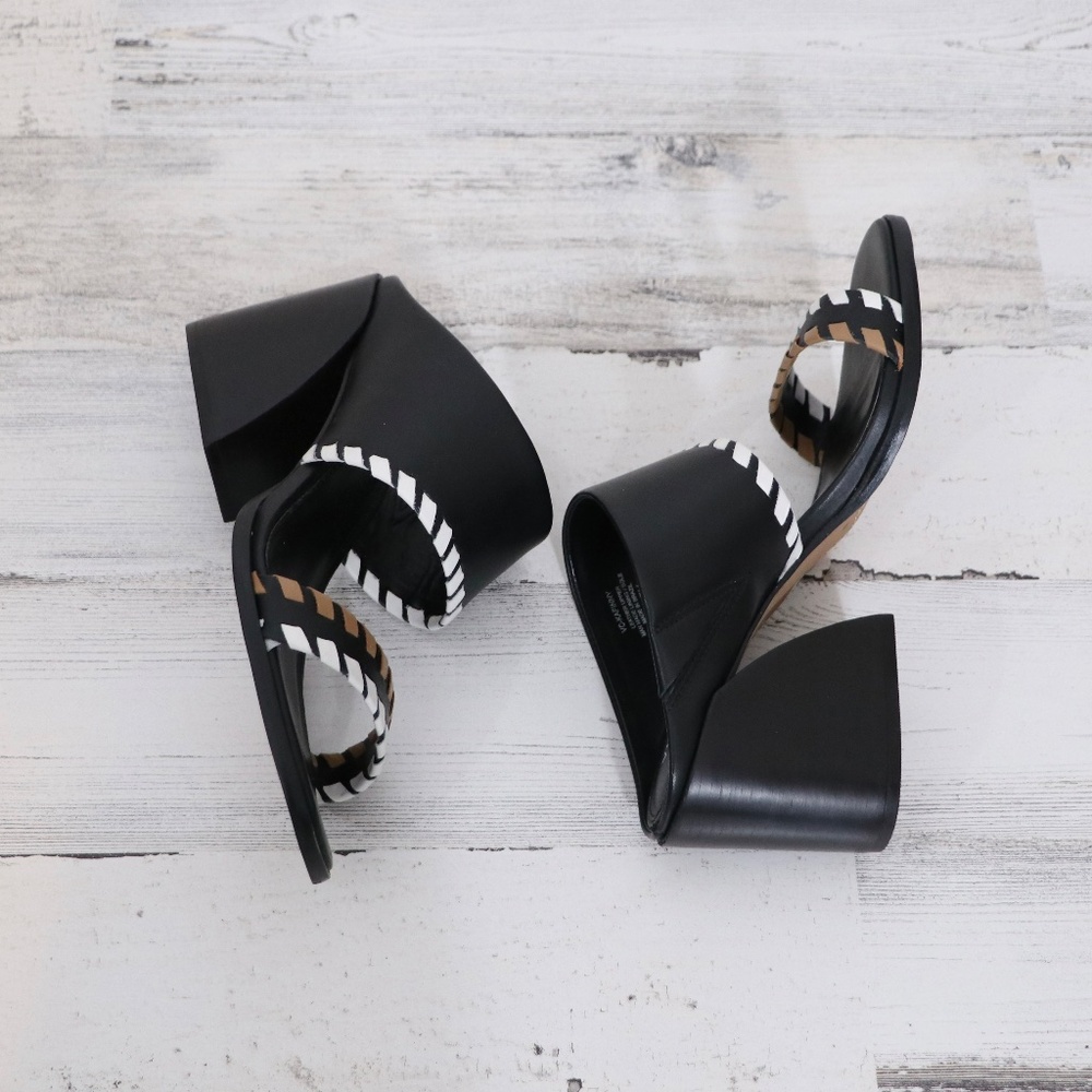 Vince Camuto Kafinny Sandal 7 New Black / white / tan - Picture 6 of 13